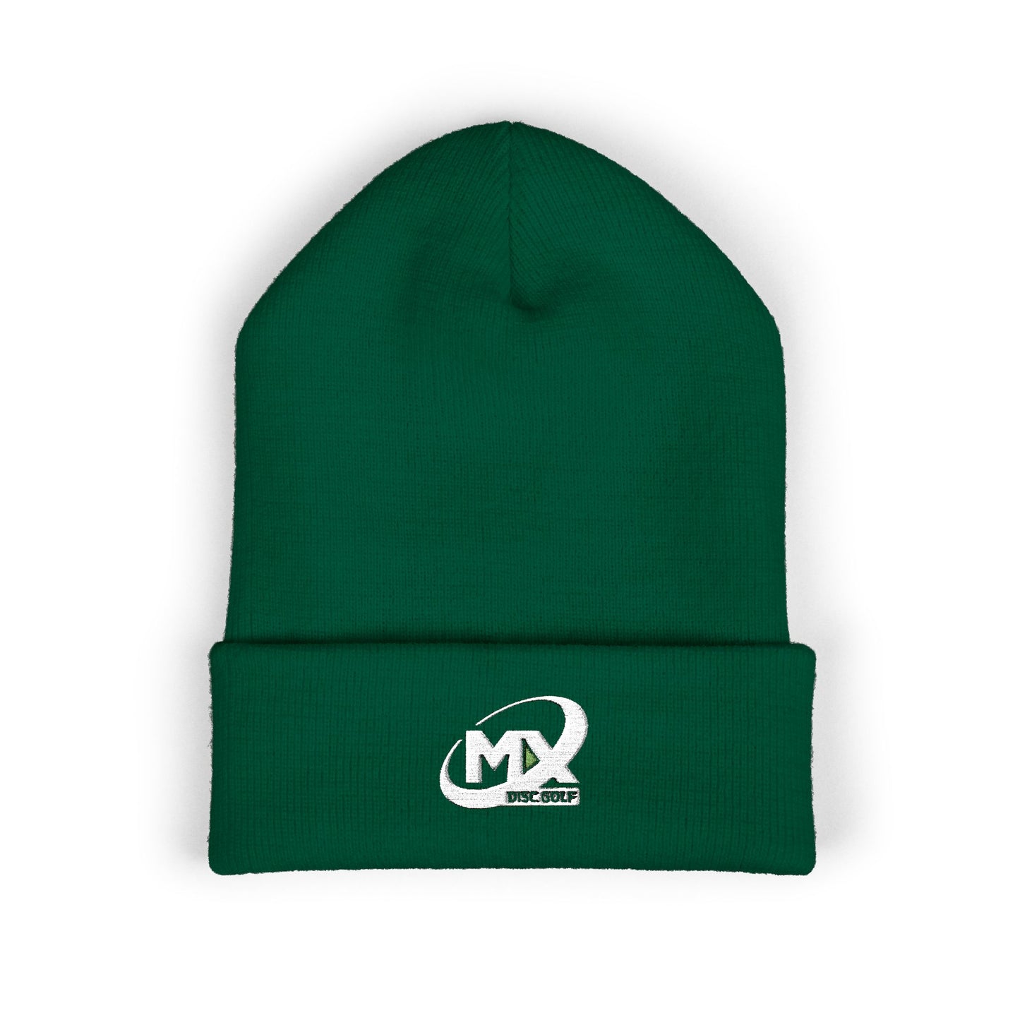 Embroidered Beanie Hat - MX disc golf white logo