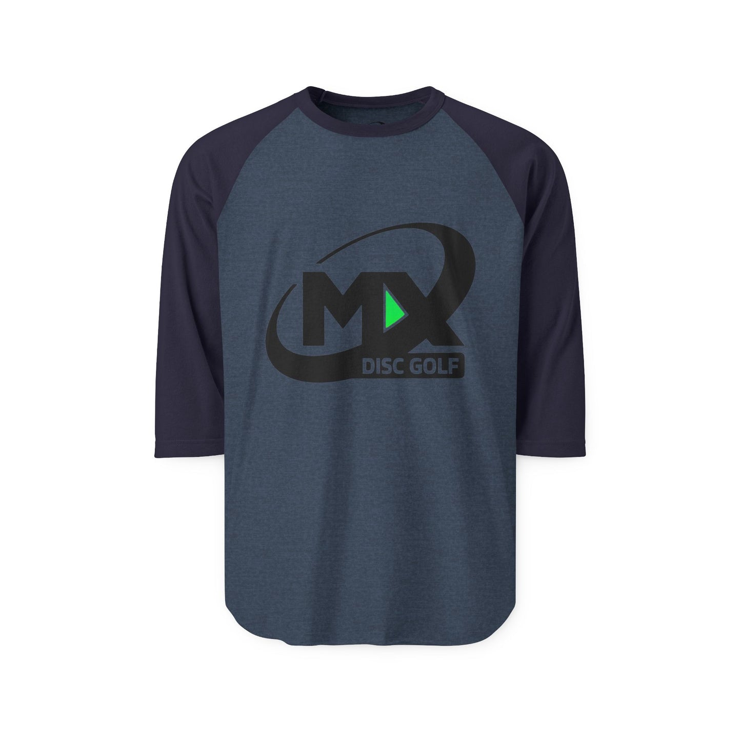 Unisex Disc Golf Raglan Shirt - MX disc golf logo