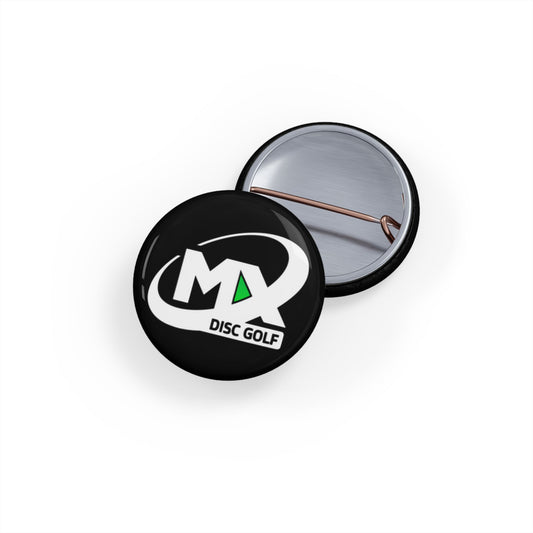 Round Pins - MX disc golf white logo