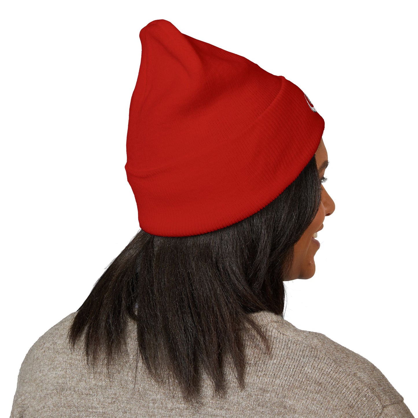 Embroidered Beanie Hat - MX disc golf white logo