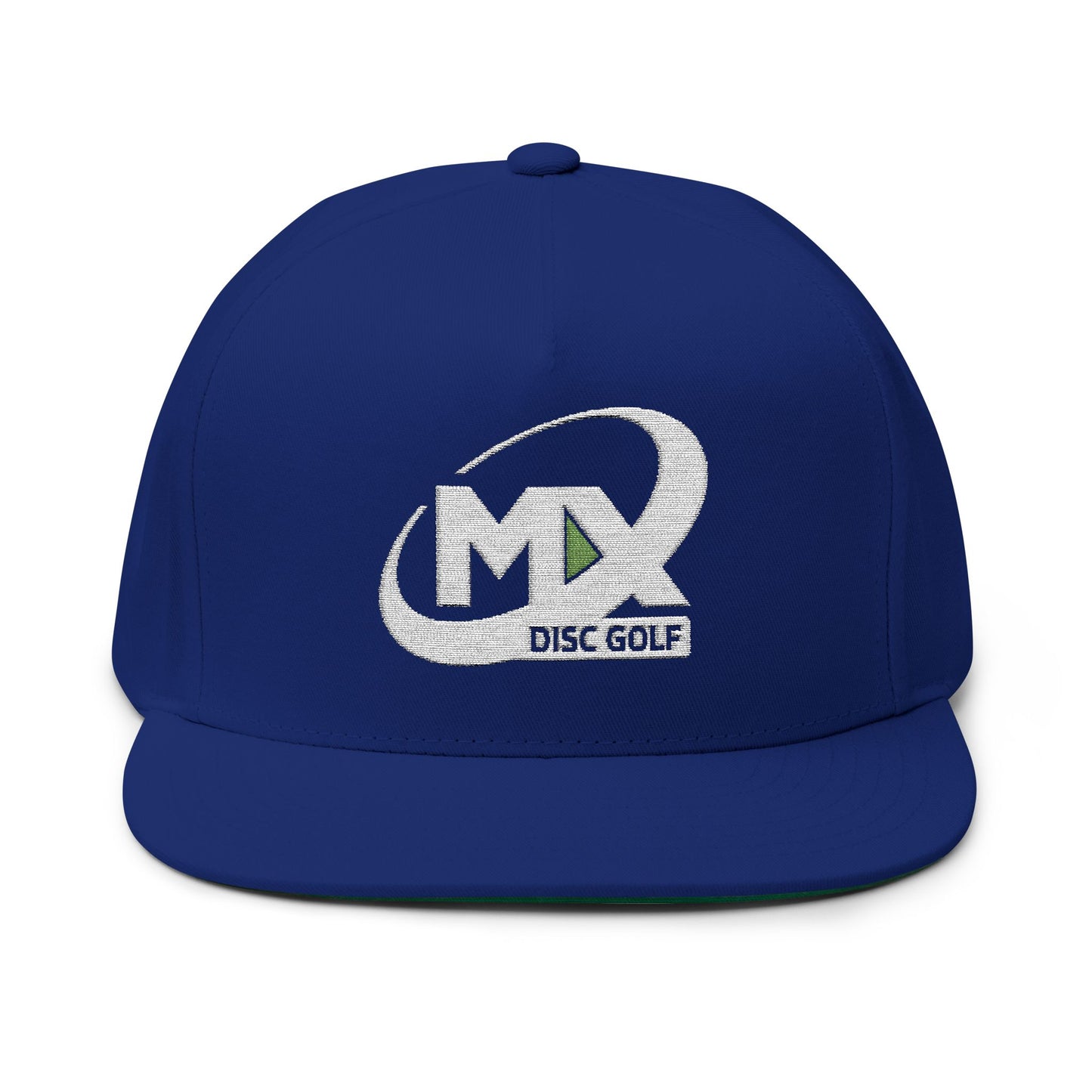 Flat Bill Cap - Embroidered MX Disc Golf - white logo