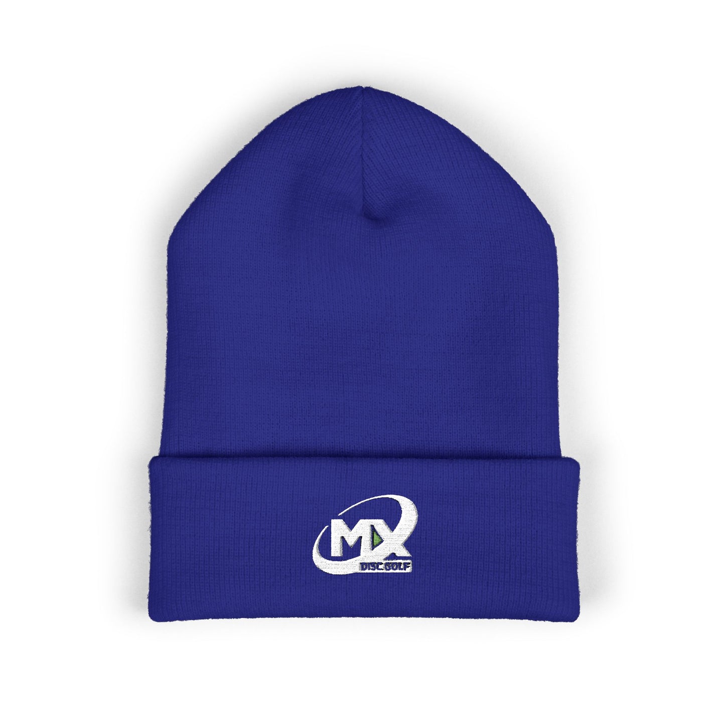 Embroidered Beanie Hat - MX disc golf white logo