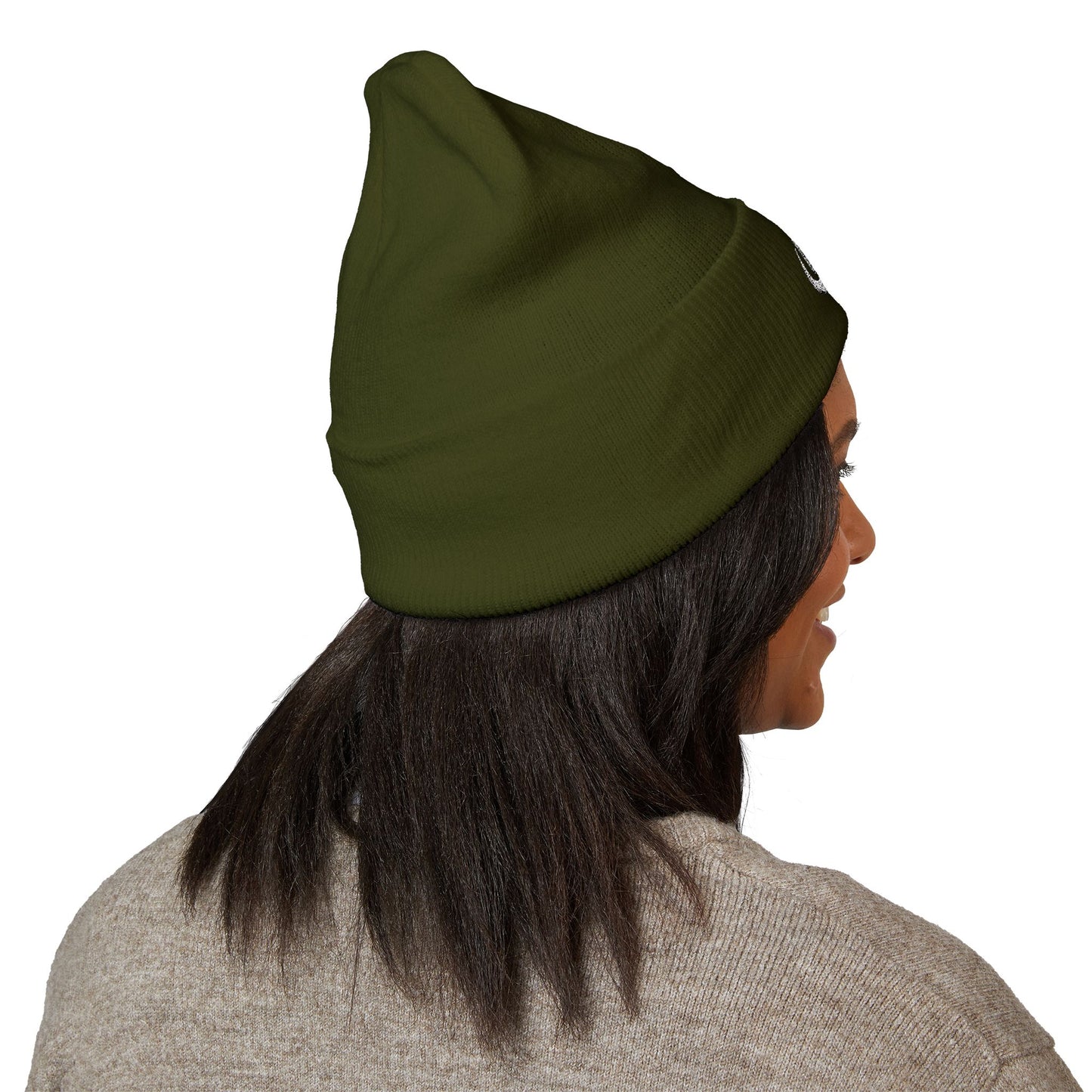 Embroidered Beanie Hat - MX disc golf white logo