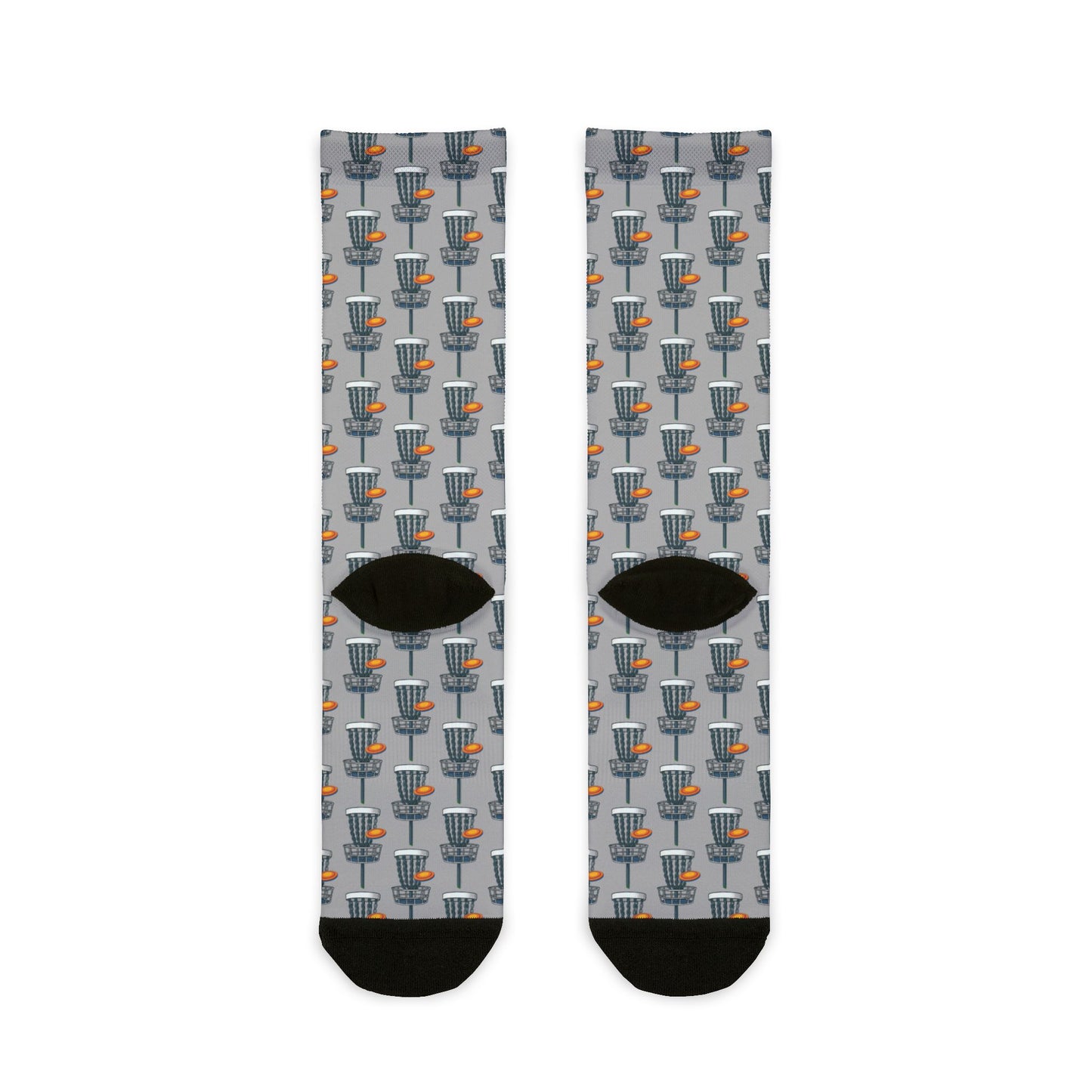 Grey Socks - Disc Golf Basket Design Sublimation