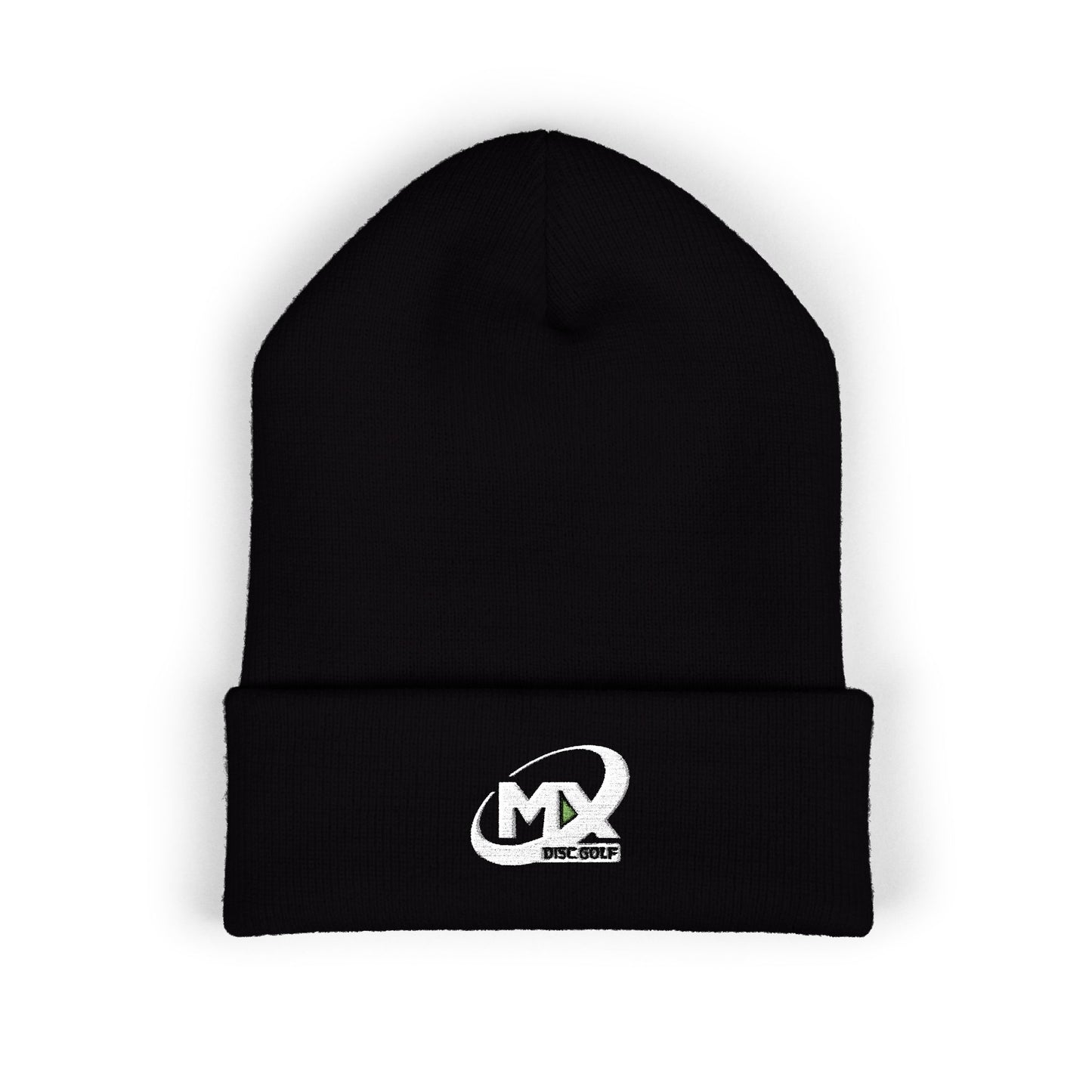 Embroidered Beanie Hat - MX disc golf white logo
