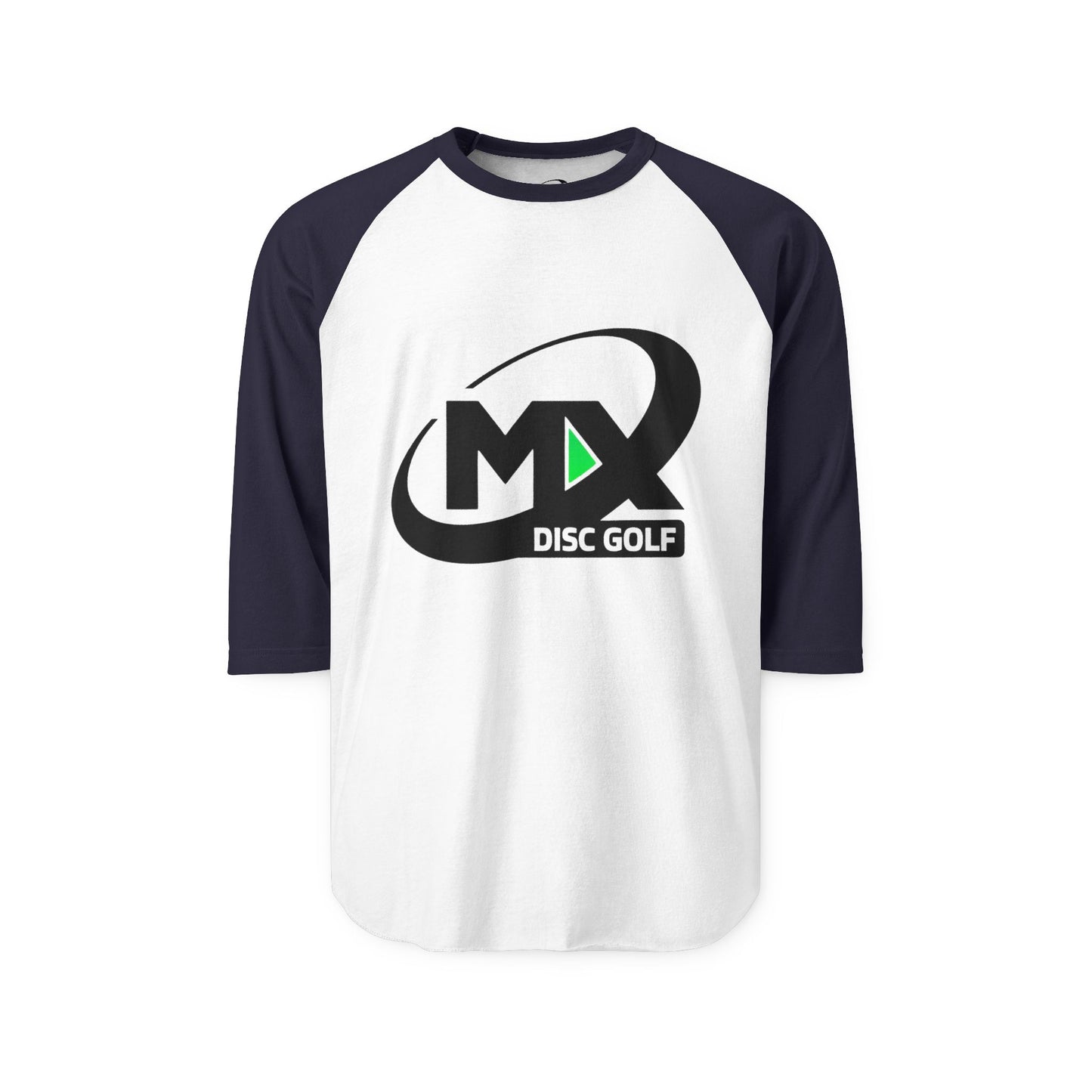 Unisex Disc Golf Raglan Shirt - MX disc golf logo