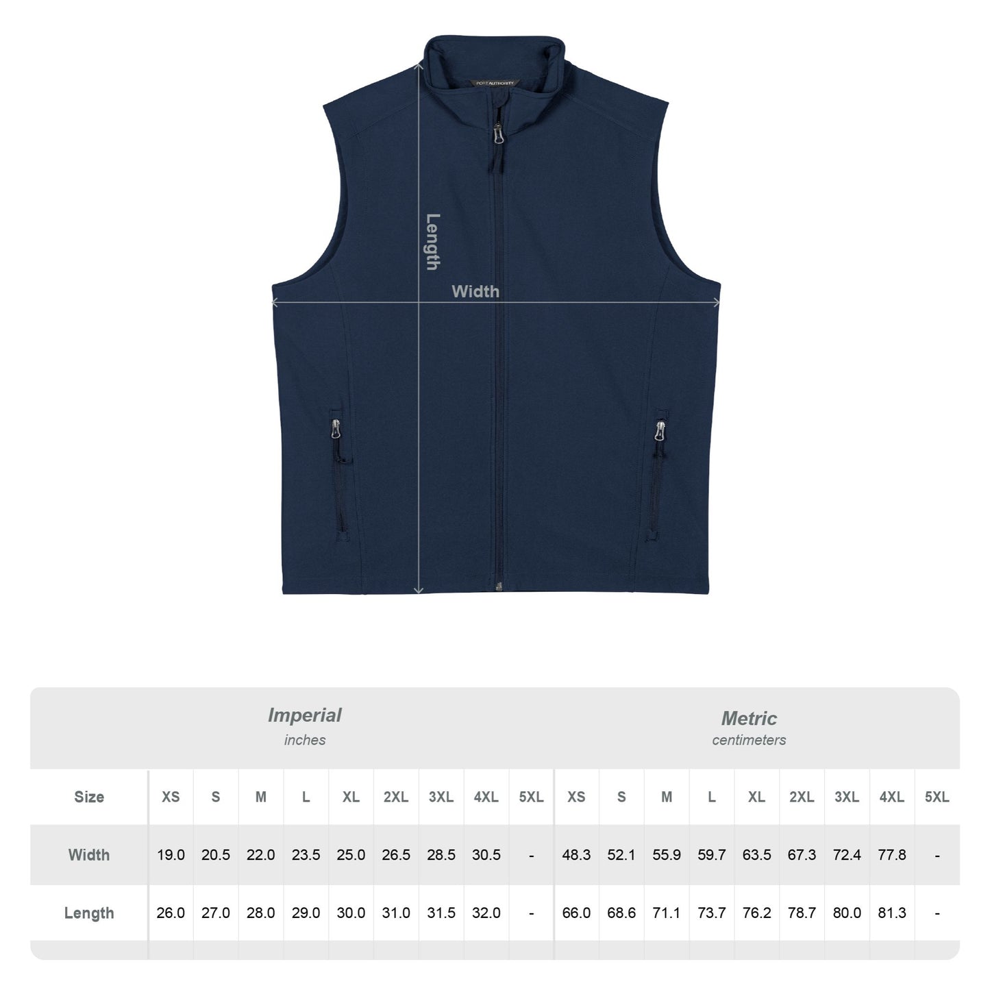 Men's Soft Shell Vest mx disc golf logo