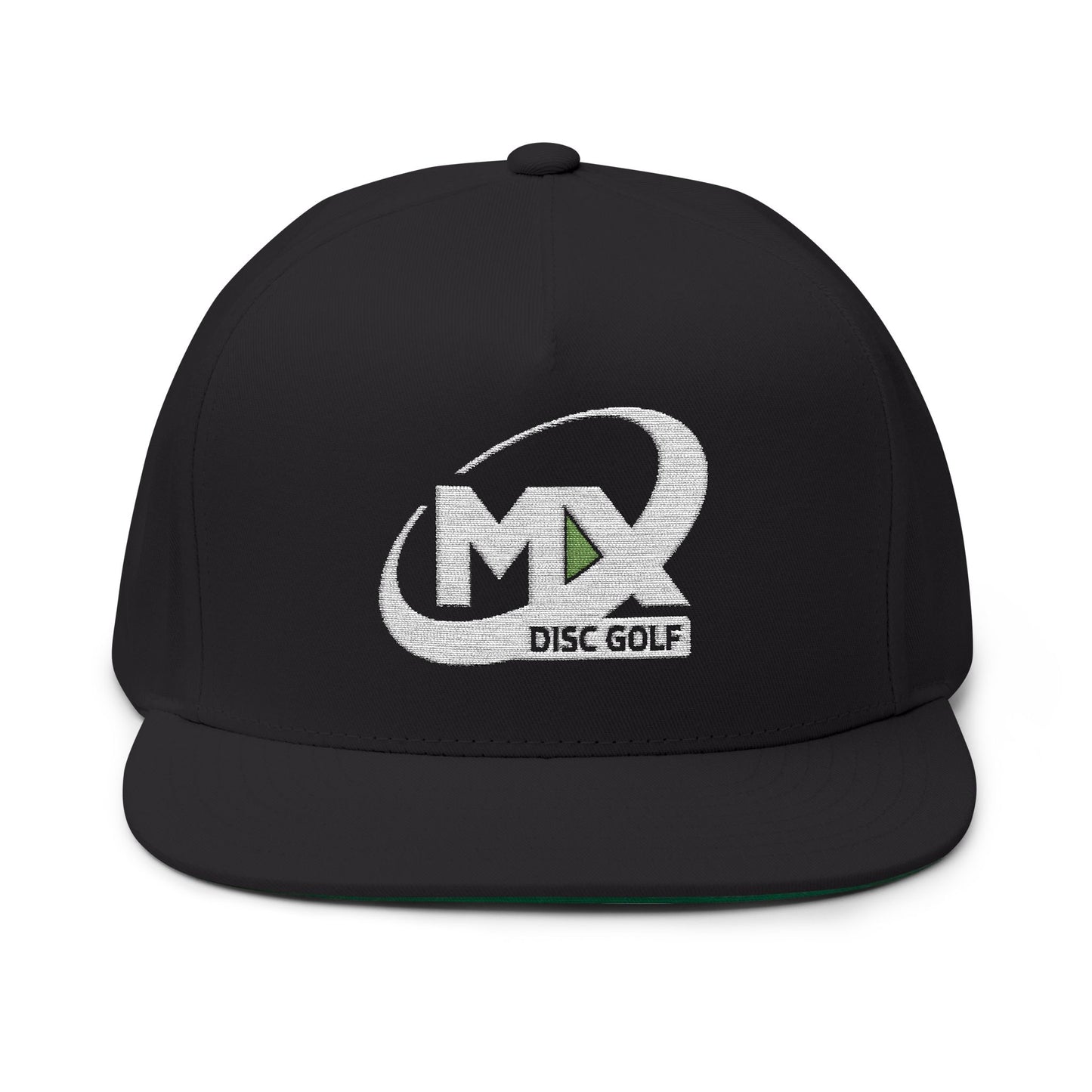 Flat Bill Cap - Embroidered MX Disc Golf - white logo