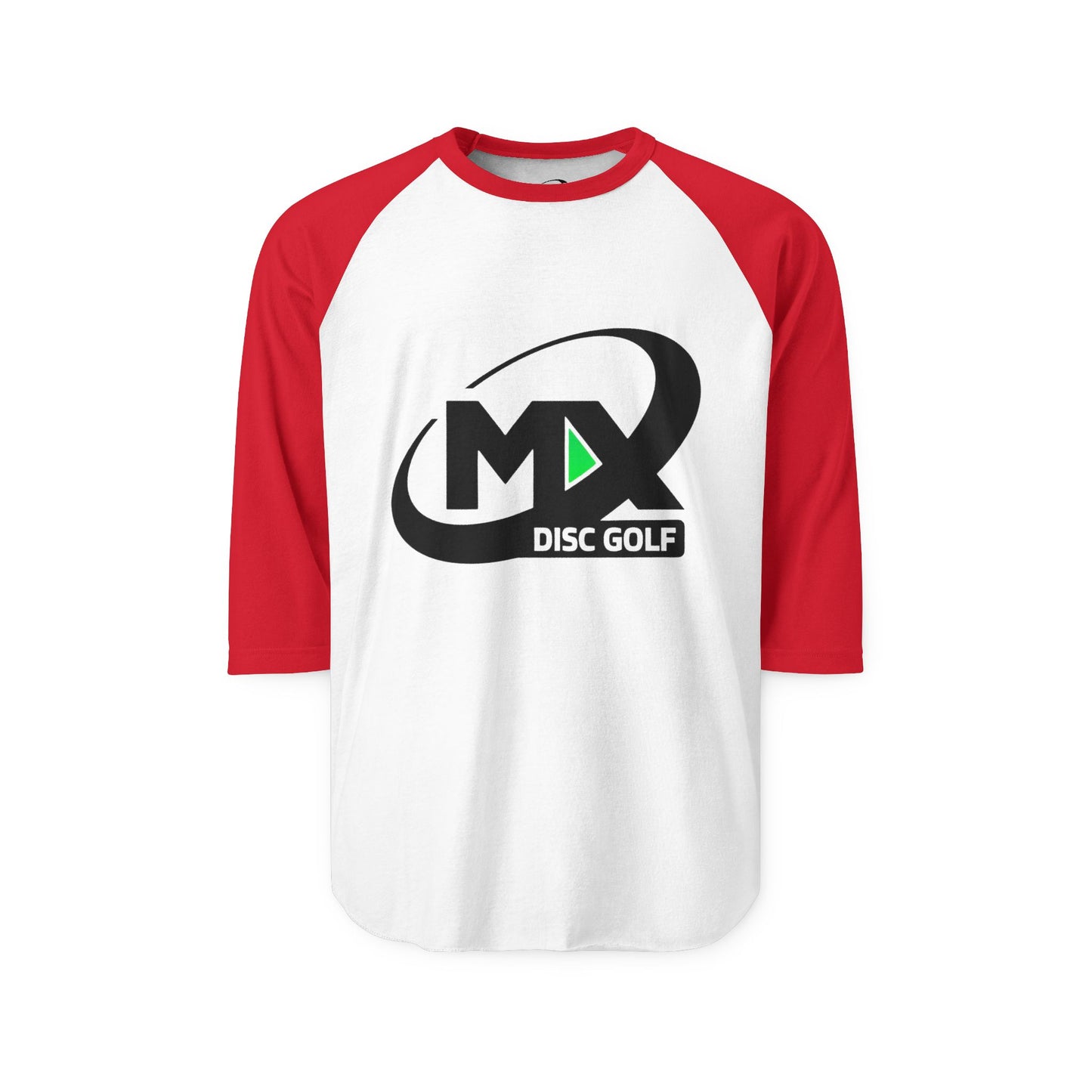 Unisex Disc Golf Raglan Shirt - MX disc golf logo