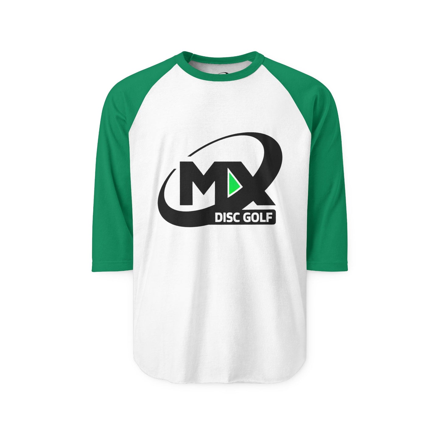 Unisex Disc Golf Raglan Shirt - MX disc golf logo