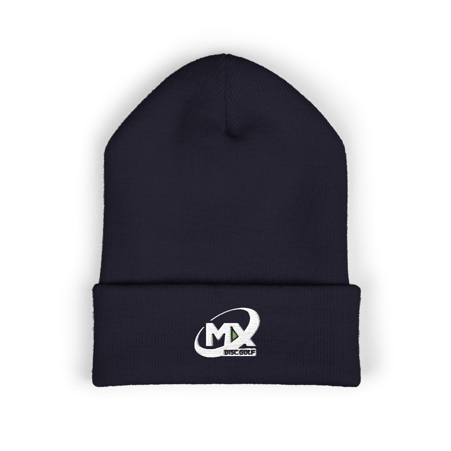 Embroidered Beanie Hat - MX disc golf white logo