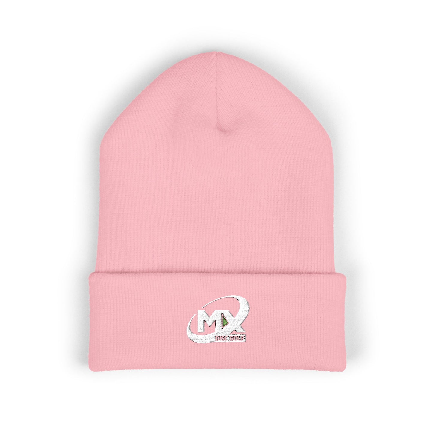 Embroidered Beanie Hat - MX disc golf white logo