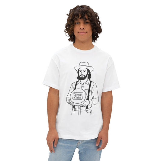 Cheeses Christ Unisex Oversized Cotton T-shirt