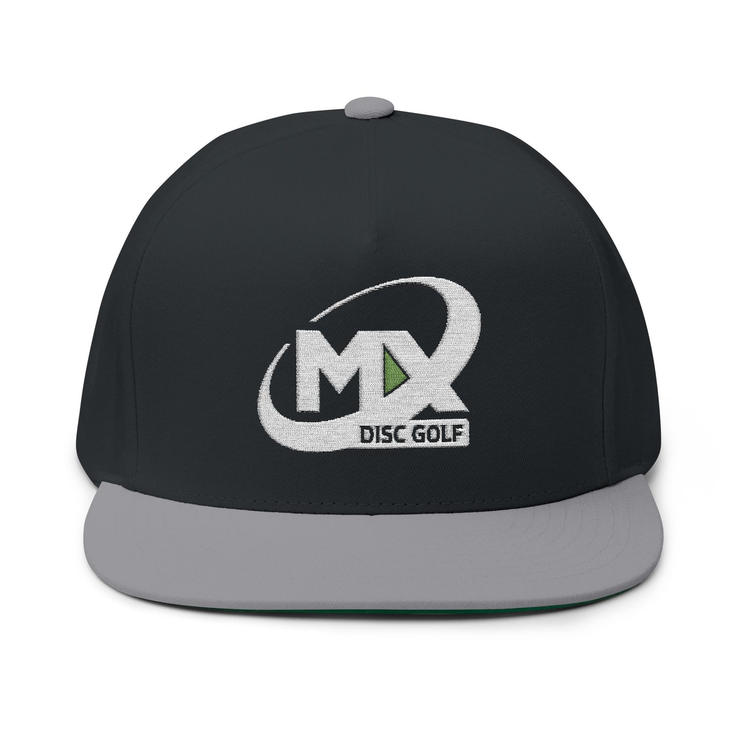 Flat Bill Cap - Embroidered MX Disc Golf - white logo