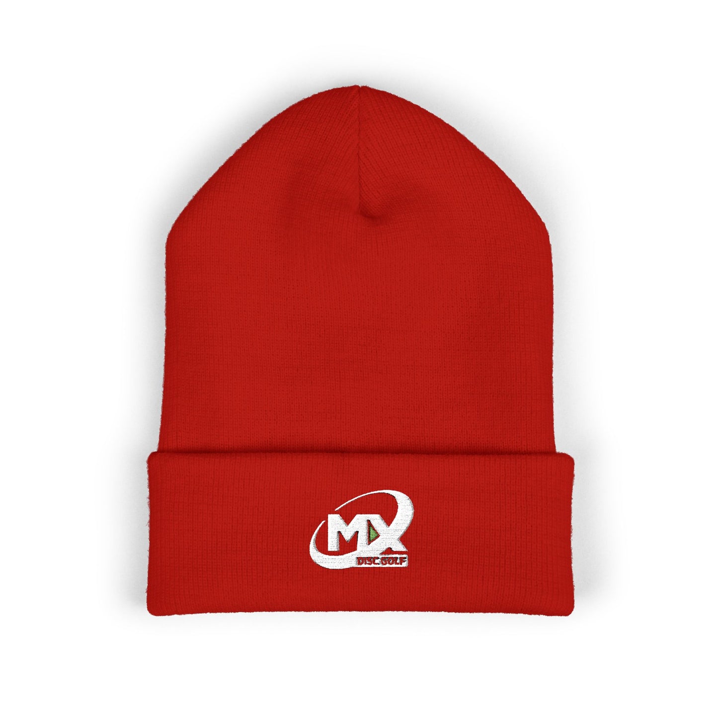 Embroidered Beanie Hat - MX disc golf white logo