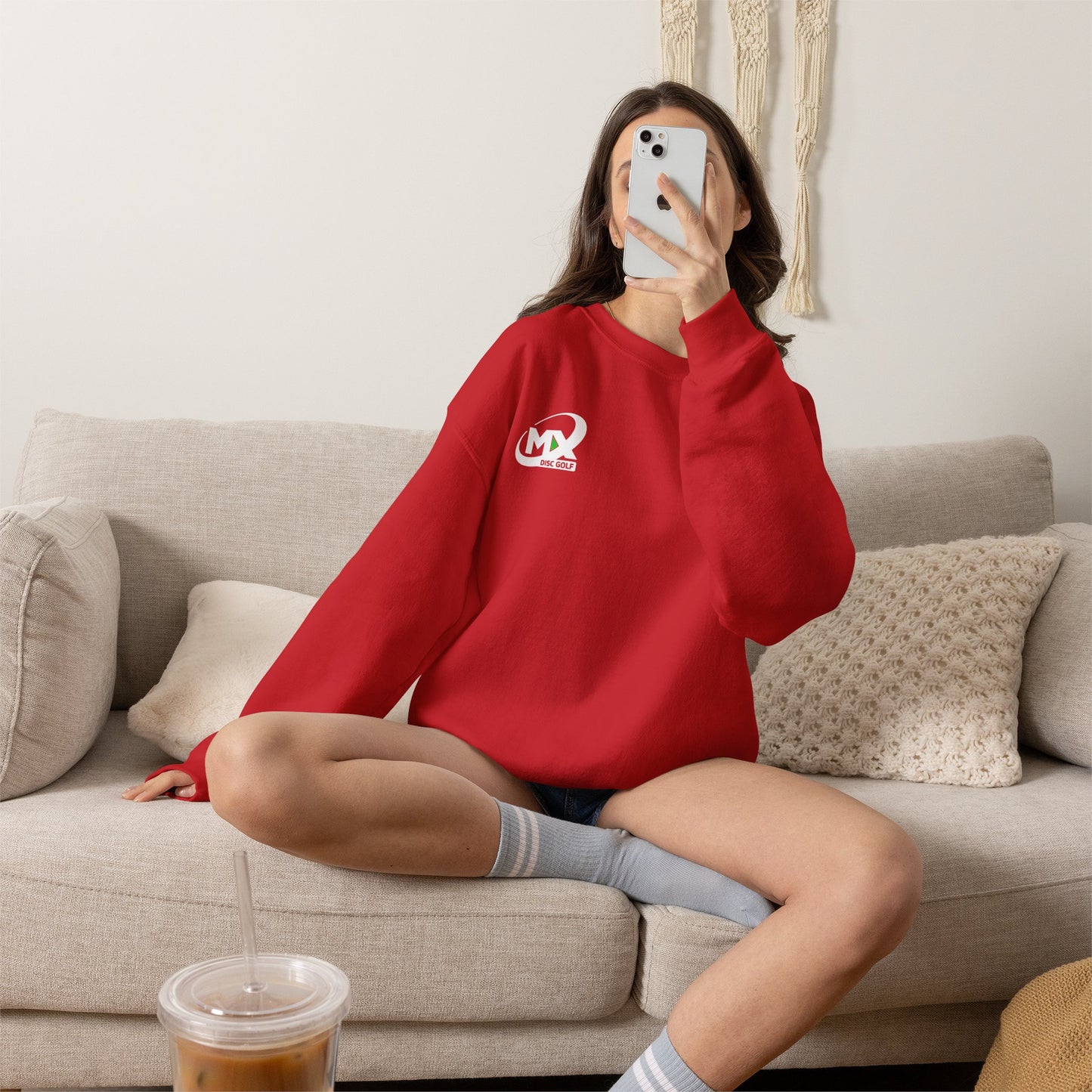 Disc Golf Unisex Crewneck Sweatshirt - Mx logo