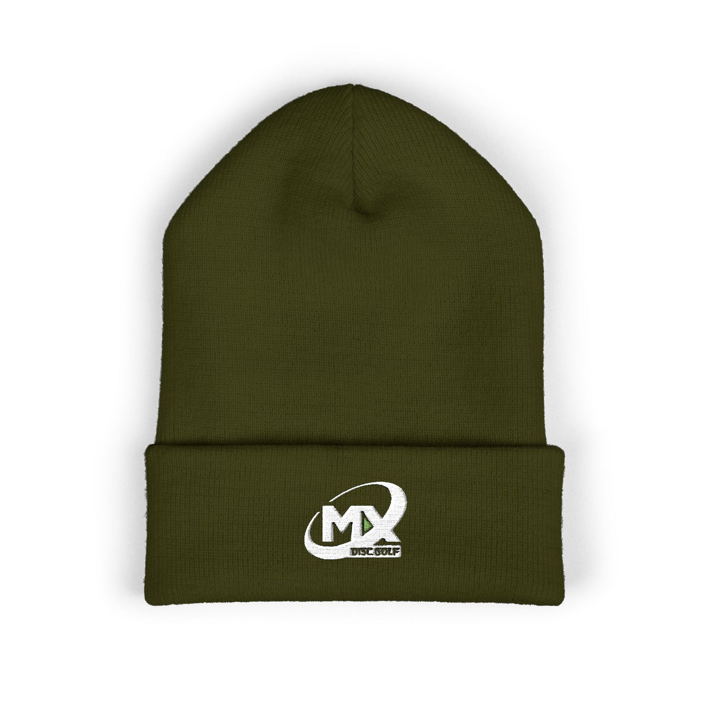 Embroidered Beanie Hat - MX disc golf white logo
