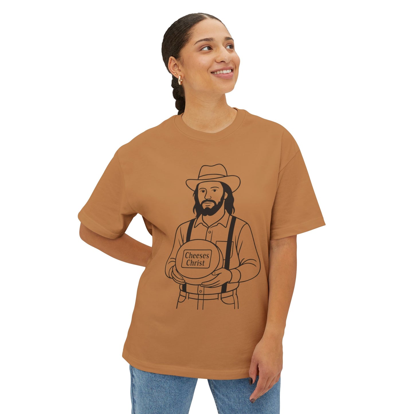 Cheeses Christ Unisex Oversized Cotton T-shirt