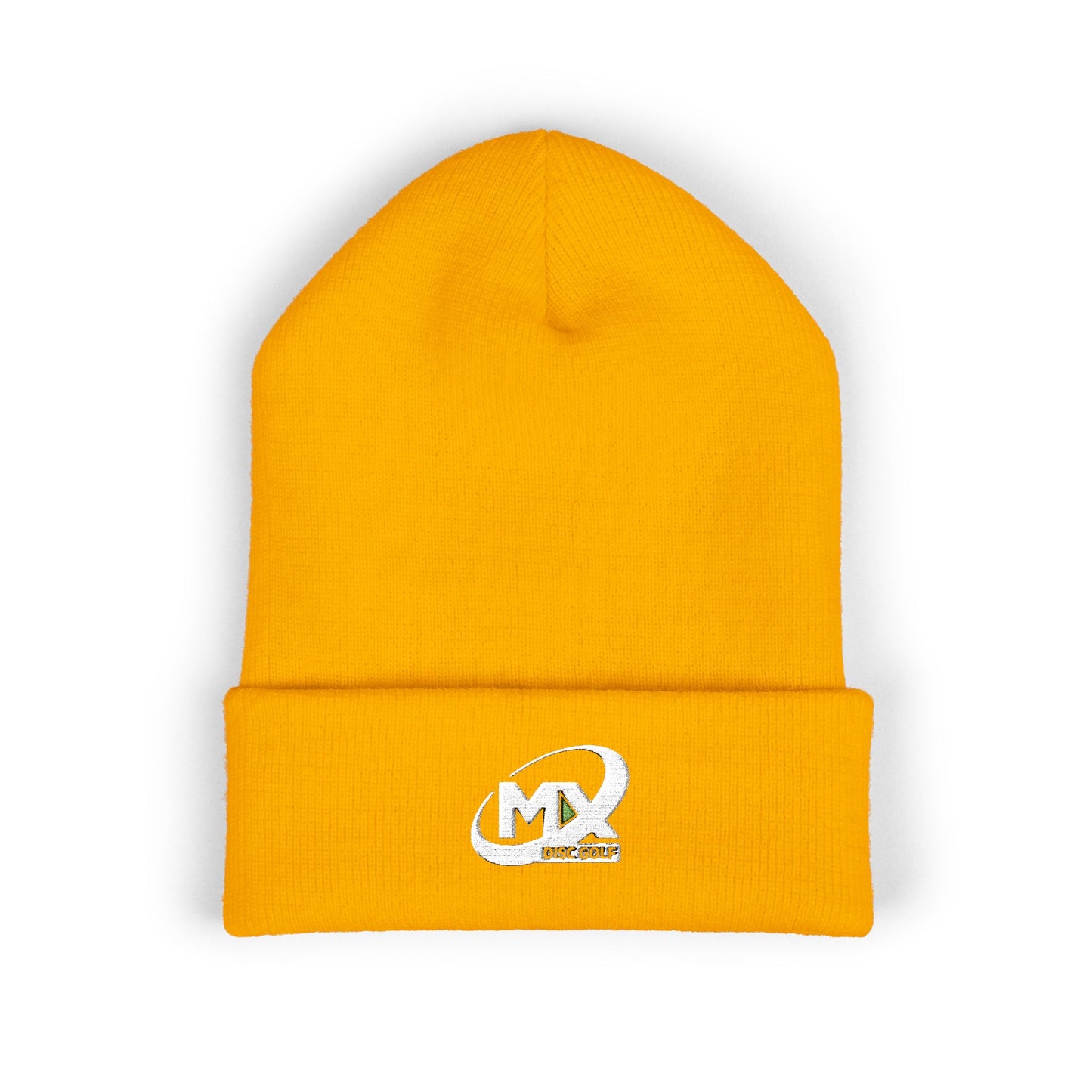 Embroidered Beanie Hat - MX disc golf white logo