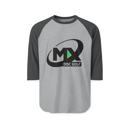 Unisex Disc Golf Raglan Shirt - MX disc golf logo