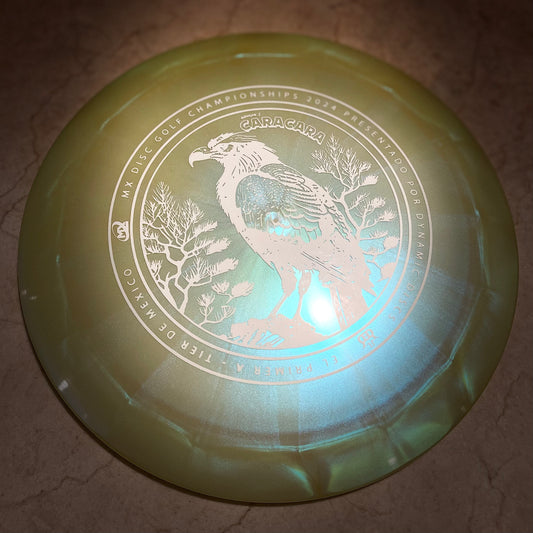 Dynamic Discs RAIDER (Glimmer) Yellow - Caracara 2024 MXDGC Stamp