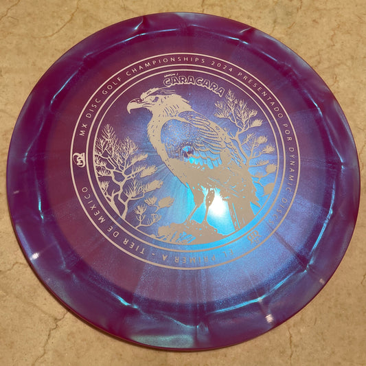 Dynamic Discs RAIDER (Glimmer) Purple - Caracara 2024 MXDGC Stamp