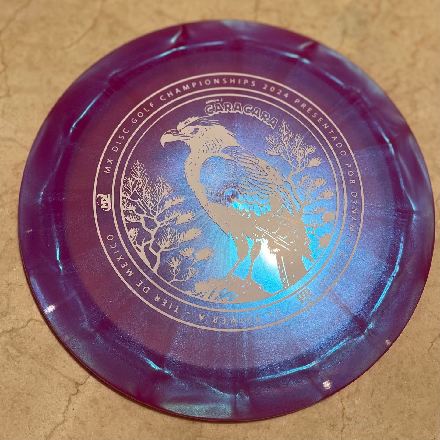 Dynamic Discs RAIDER (Glimmer) Purple - Caracara 2024 MXDGC Stamp