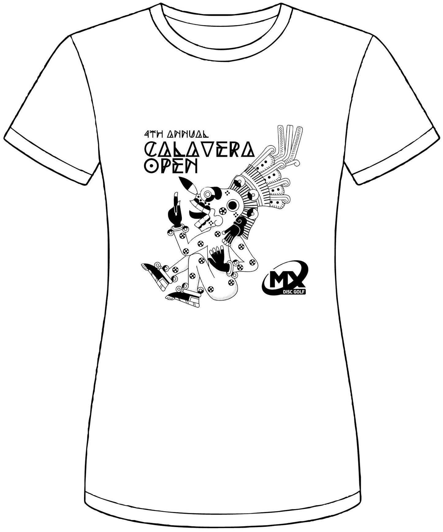 short-sleeve t-shirt -4th Calavera open - Mx disc golf