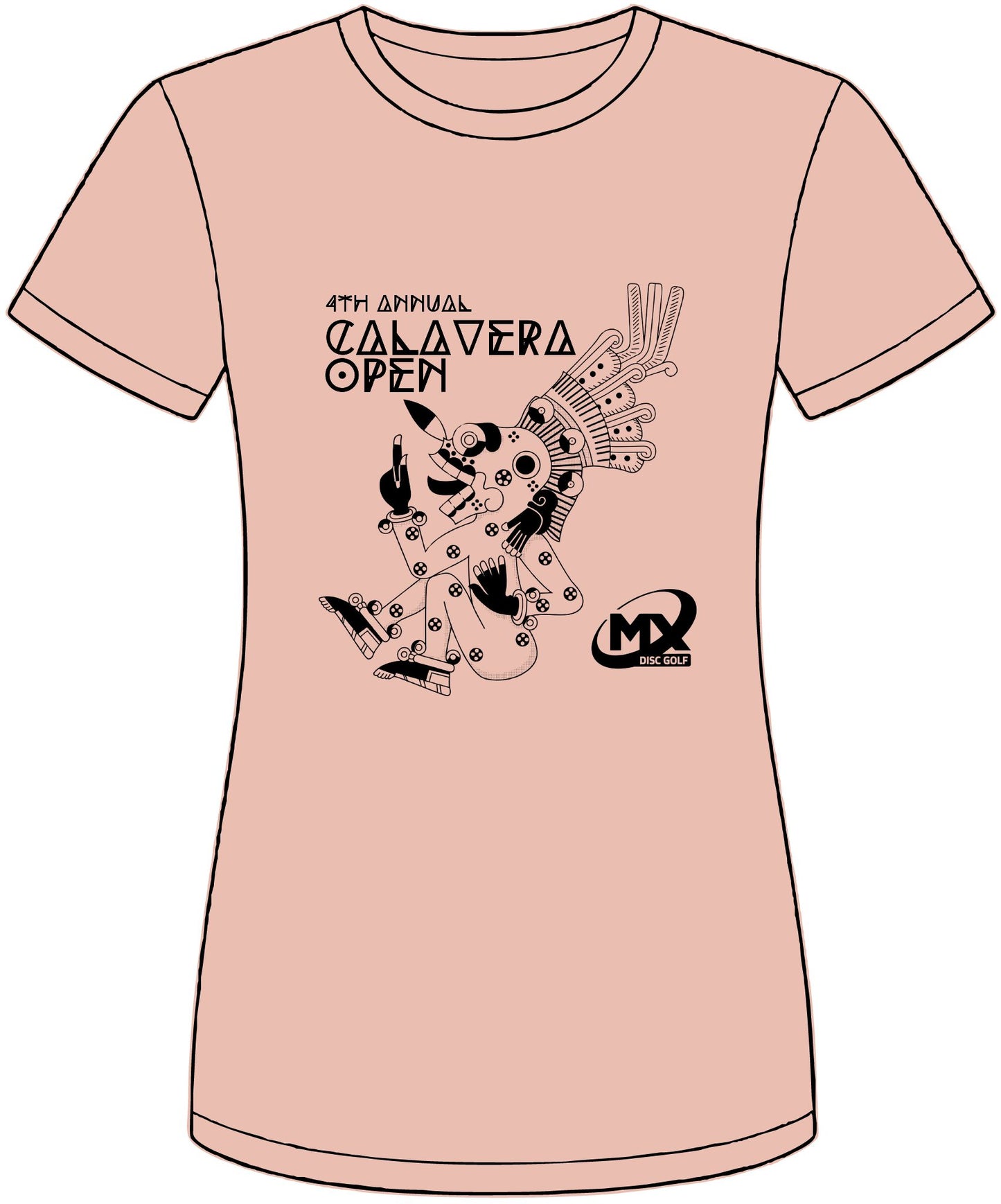 short-sleeve t-shirt -4th Calavera open - Mx disc golf