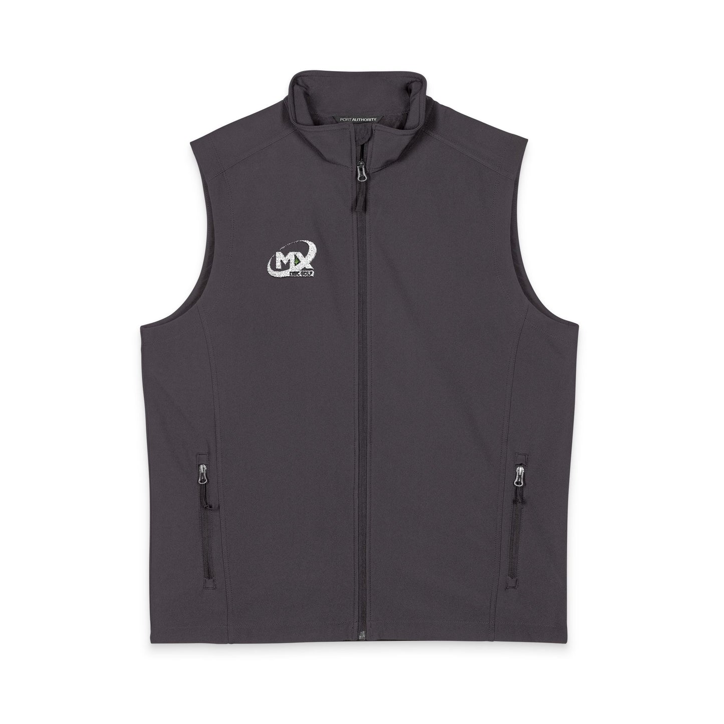 Men's Soft Shell Vest mx disc golf logo