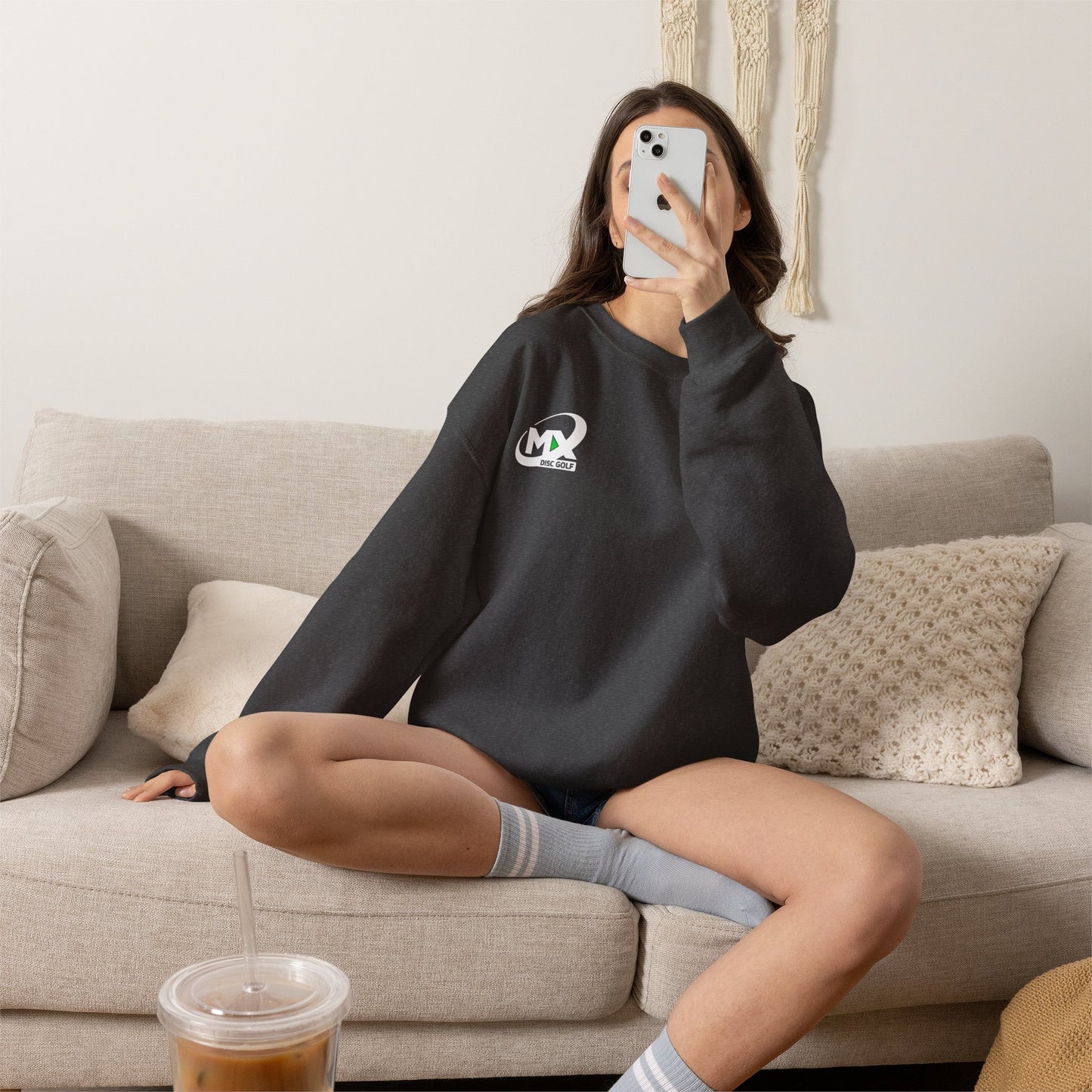 Disc Golf Unisex Crewneck Sweatshirt - Mx logo