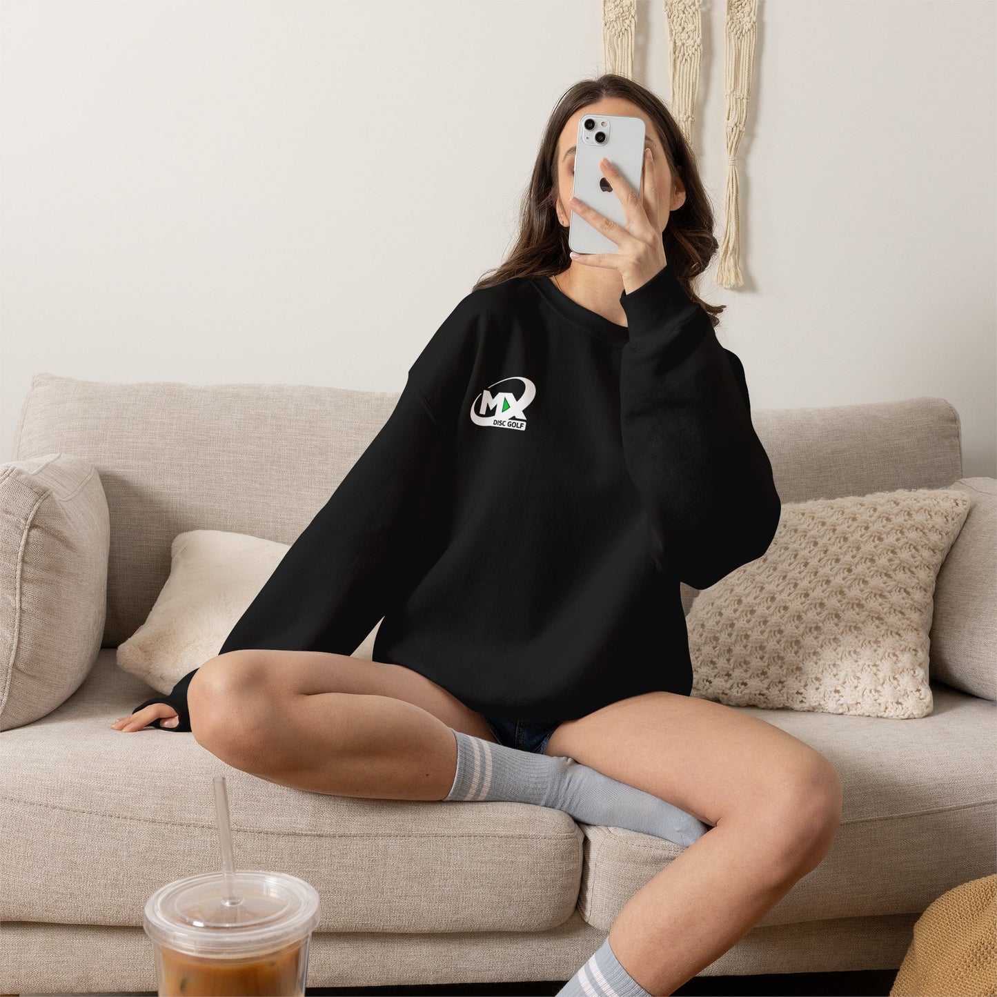 Disc Golf Unisex Crewneck Sweatshirt - Mx logo