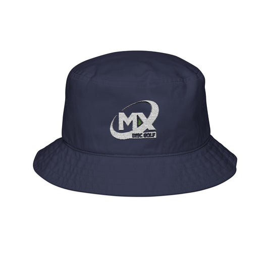 Unisex Embroidered Bucket Hat MX disc golf white logo