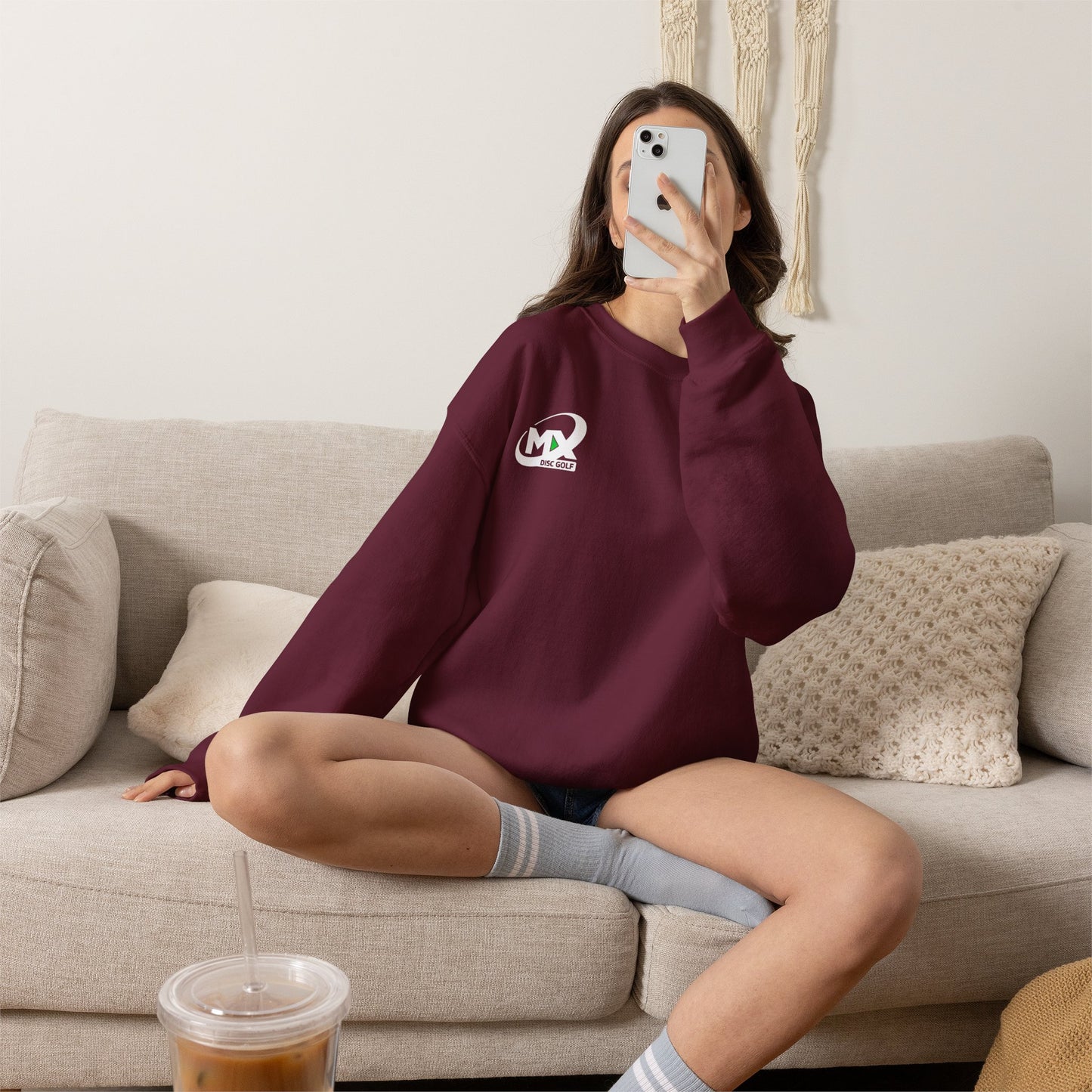 Disc Golf Unisex Crewneck Sweatshirt - Mx logo