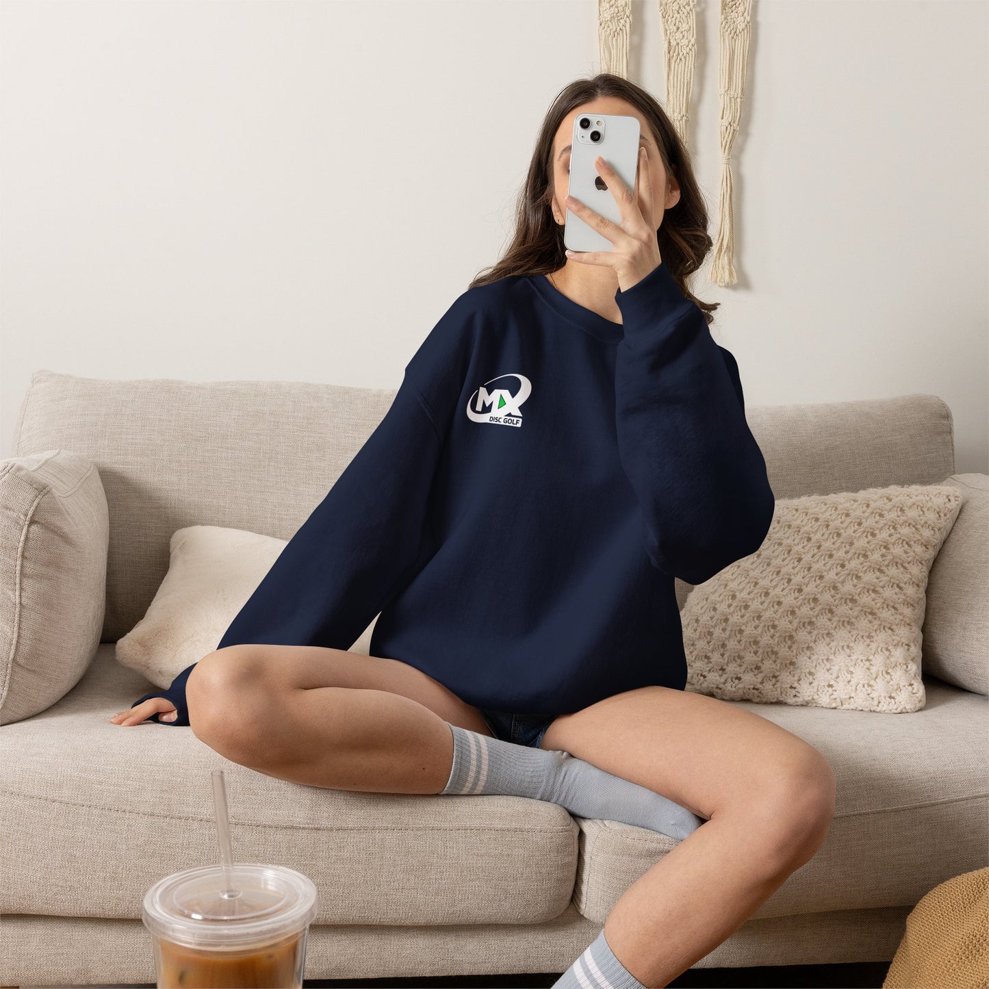 Disc Golf Unisex Crewneck Sweatshirt - Mx logo