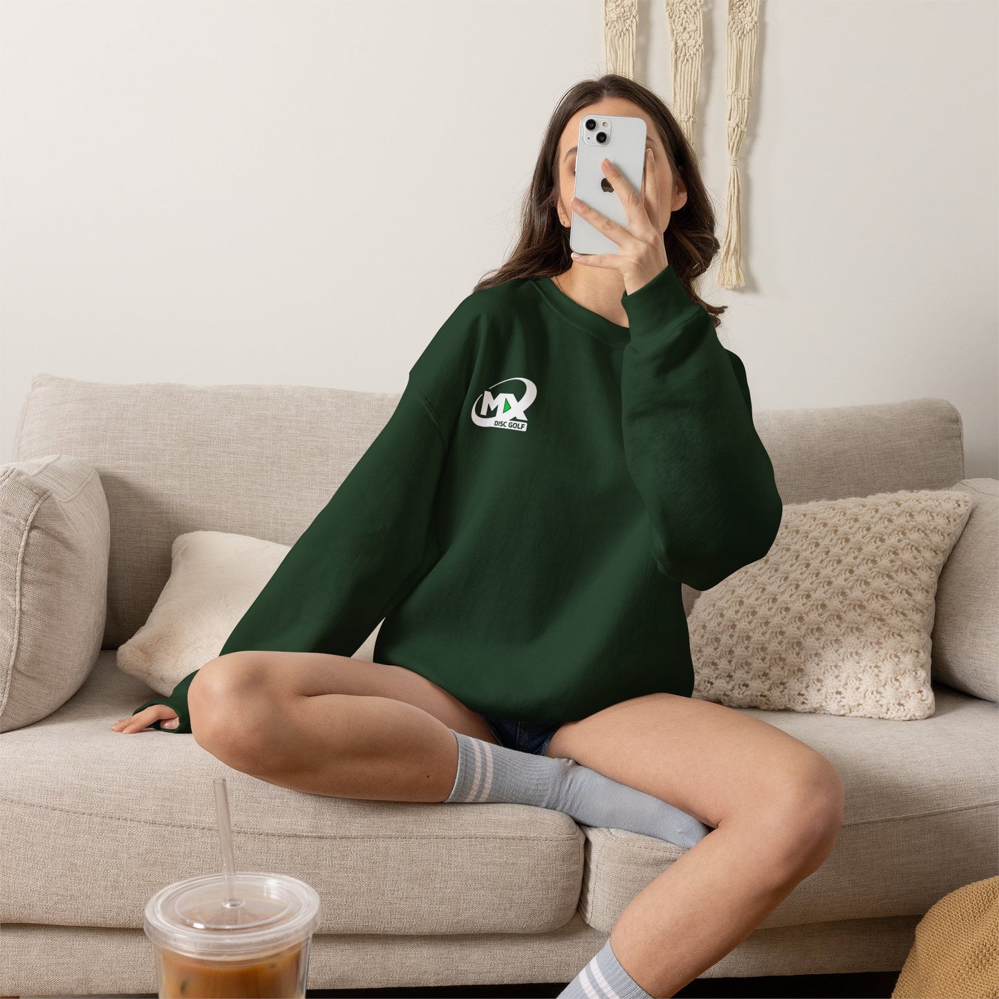 Disc Golf Unisex Crewneck Sweatshirt - Mx logo
