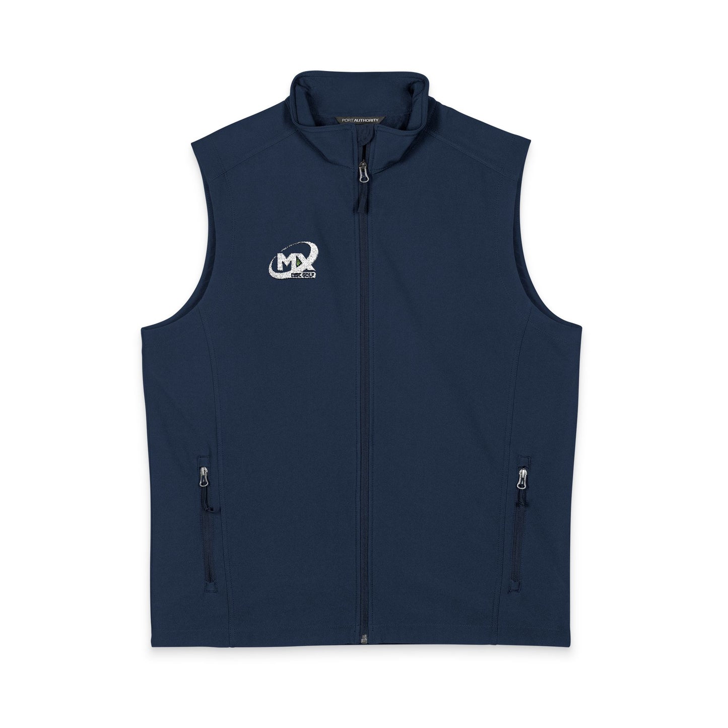 Men's Soft Shell Vest mx disc golf logo