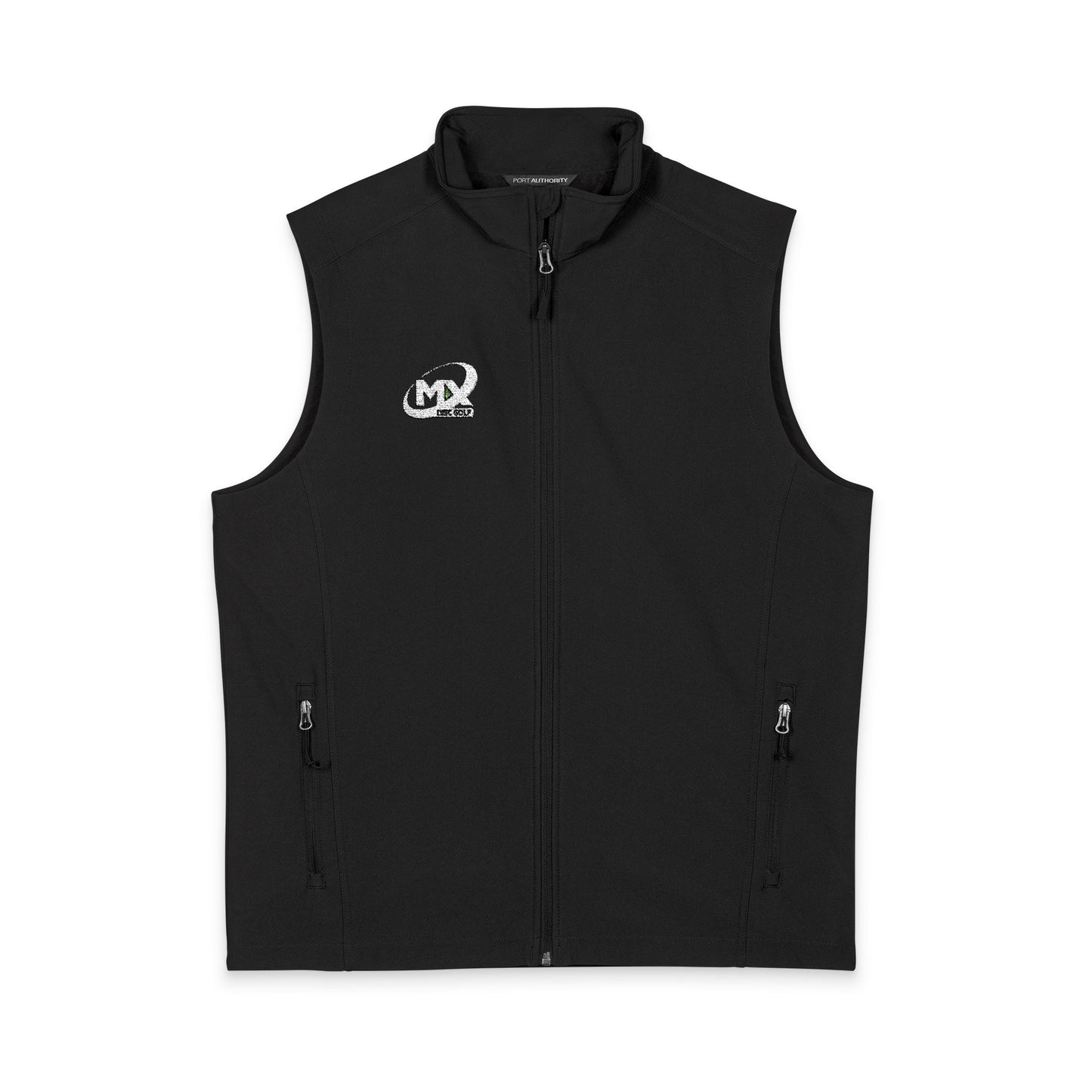 Men's Soft Shell Vest mx disc golf logo