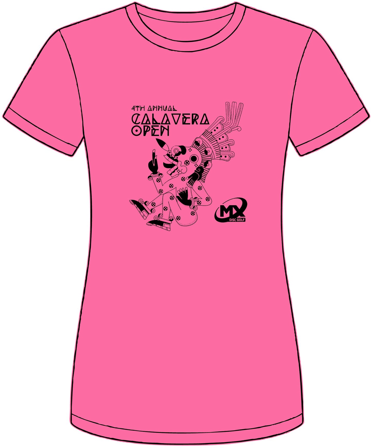 short-sleeve t-shirt -4th Calavera open - Mx disc golf