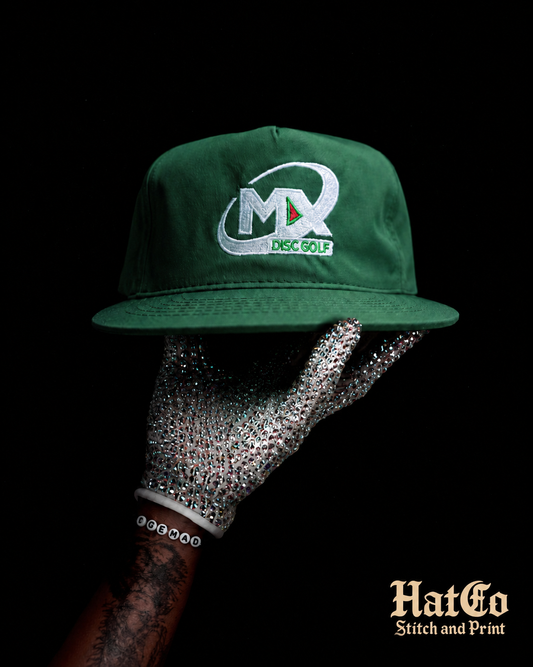 **LIMITED EDITION** GREEN MX HAT WITH WHITE LOGO AND MEXICO FLAG PATCH ON THE SIDE