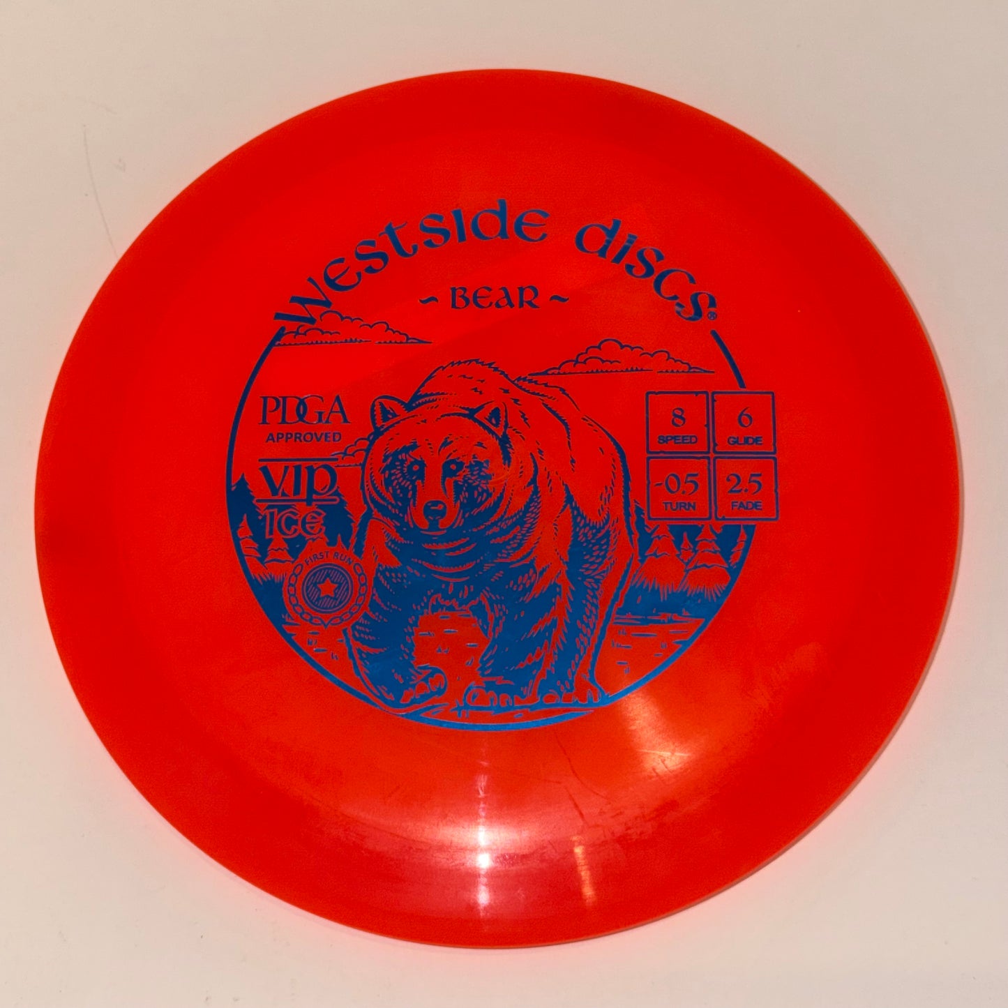 Westside Discs BEAR (First Run) • Orange VIP plastic • 167g