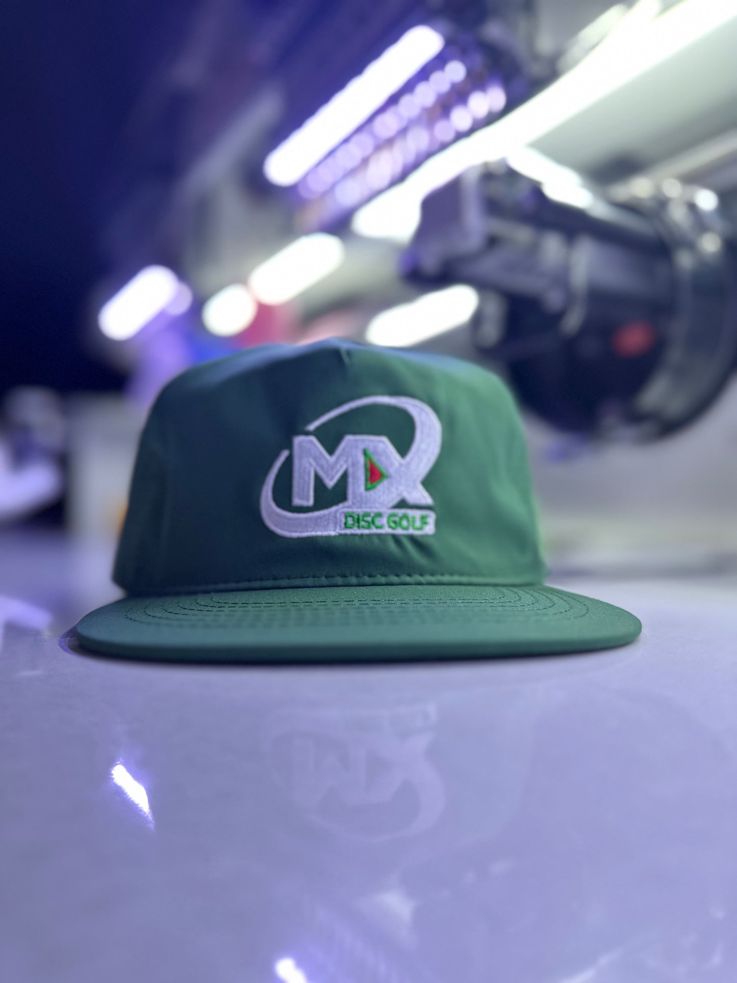 **LIMITED EDITION** GREEN MX HAT WITH WHITE LOGO AND MEXICO FLAG PATCH ON THE SIDE